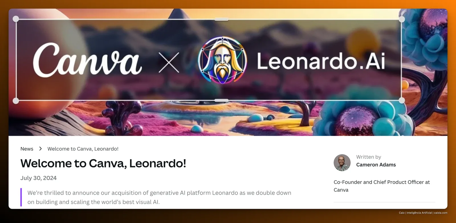 Captura de tela ilustrando o artigo